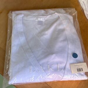 LAKE Pointelle Robe in White XS